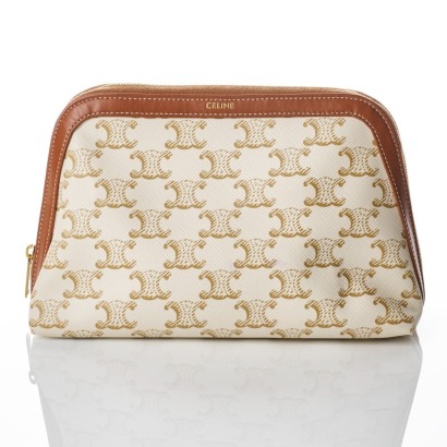Celine, Triomphe Canvas Cosmetic Pouch