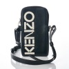 KENZO, Black Leather Phone Pouch