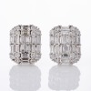 18ct White Gold, 2.00ct Diamond Cluster Earrings