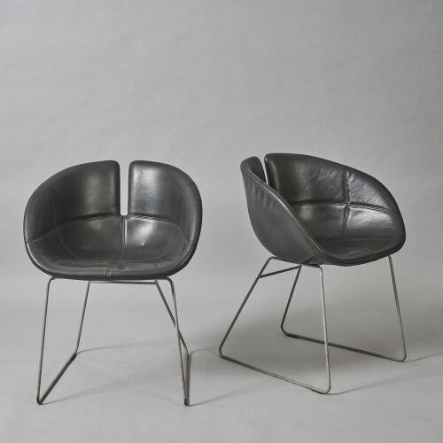 A Pair of 'Fjord' Tub Chairs by Moroso