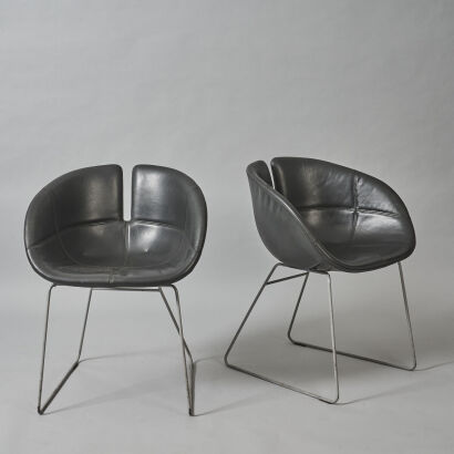 A Pair of 'Fjord' Tub Chairs by Moroso