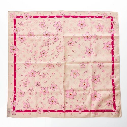 Louis Vuitton x Takashi Murakami, Monogram Cherry Blossom Cotton Square