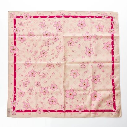 Louis Vuitton x Takashi Murakami, Monogram Cherry Blossom Cotton Square