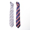 1) Canali, 100% Silk, Multi-Stripe Light Blue Tie, 2) Canali, 100% Silk, Red / Navy Stripe Tie