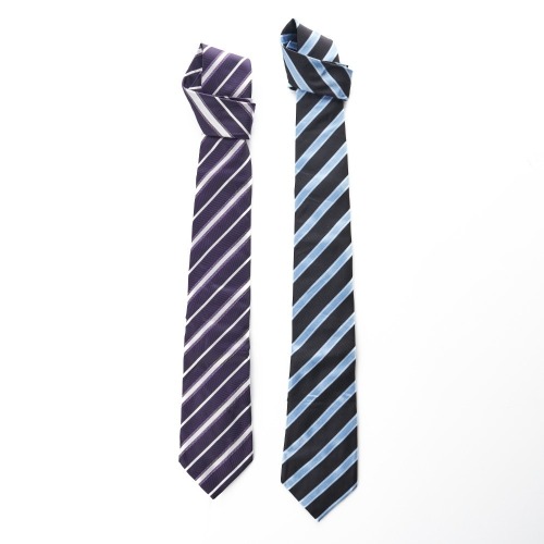 1) BOSS Hugo Boss, Navy / White Stripe Silk Tie, 2) BOSS Hugo Boss, Navy / Light Blue Stripe Silk Tie
