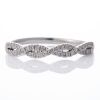 Michael Hill, 14ct White Gold, 0.25ct Diamond Cross-Over Band