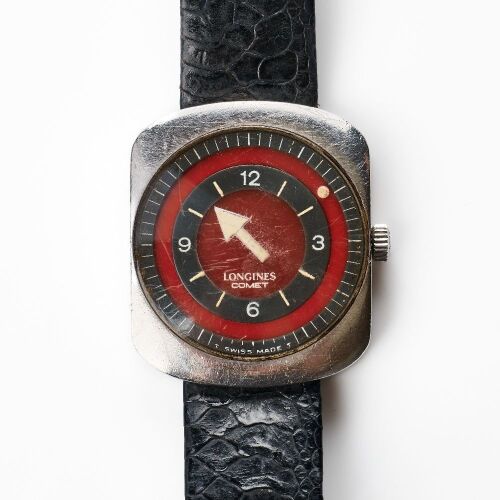Stainless Steel, Longines Comet Mystery Dial Wristwatch, circa 1960's