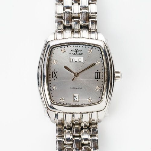 Stainless Steel, Blamer Gryphon II Automatic Tonneau Wristwatch, circa 2000's