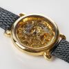 Gold Plated, Martell (Cognac) Branded Skeletonised Hand-wound Wristwatch, circa late C20th - 3