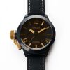 U-BOAT Classico 45, "Gold Crown" Black PVD Steel Automatic Wristwatch
