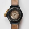 U-BOAT Classico 45, "Gold Crown" Black PVD Steel Automatic Wristwatch - 4