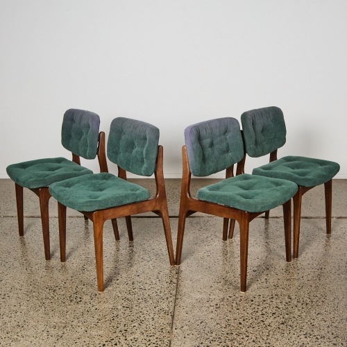 A Set of Four Danish Teak Mid-Century Dining Chairs 1960s
