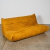 A Three Seater Togo Sofa in Saddle Alcantara by Michel Ducaroy for Ligne Roset