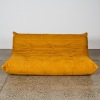A Three Seater Togo Sofa in Saddle Alcantara by Michel Ducaroy for Ligne Roset - 3