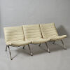 A Modernist Italian Chrome and Leather Sofa