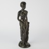 BLACK Nude Lady Mid Century Plaster Sculpture