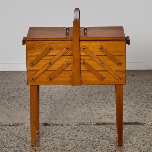 Wooden Sewing Box Circa 1960s