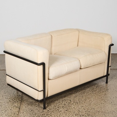 A Vintage Le Corbusier For Cassina LC2 Sofa