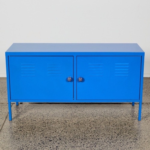 A Blue Metal Cabinet
