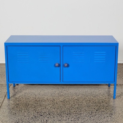 A Blue Metal Cabinet