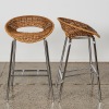 A Pair of Rattan Bar Stools - 2