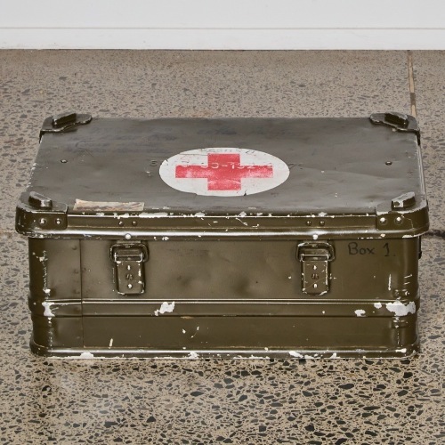 A Large Genuine WWII German Tank First Aid Box