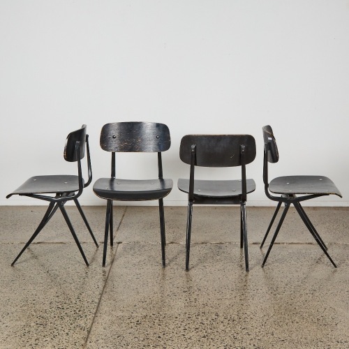 A Set of Four European Plywood Chairs