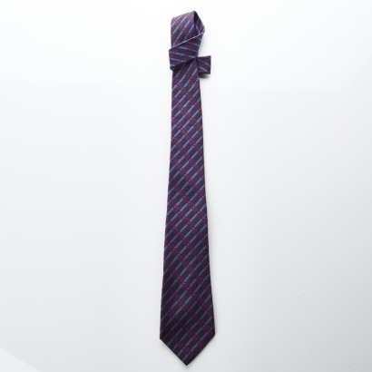 Herm&egrave;s, 100% Silk, Navy Tie
