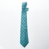 Herm&egrave;s, 100% Silk, Ocean Blue Tie