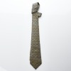 Herm&egrave;s, 100% Silk, Navy / Gold Anchor Patterned Tie