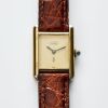 Vermeil, Cartier, Must de Cartier Tank Hand-wound Wristwatch, circa 1979