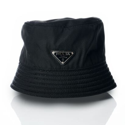 Prada, Black Nylon Bucket Hat