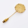 18ct Yellow Gold, Coin Stick Pin