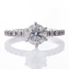 Walker & Hall, 18ct White Gold, Modern, 1.00ct / 0.41ct Diamond Ring, GIA certified
