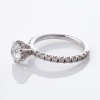 Walker & Hall, 18ct White Gold, Modern, 1.00ct / 0.41ct Diamond Ring, GIA certified - 2