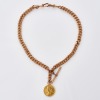 1894 Full Sovereign Pendant on 39cm Gold Plated Curb Link Chain - 2