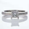 Platinum, Handmade, 1.10ct Princess-Cut Diamond Solitaire Ring