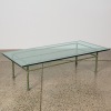A Glass and Verdigris Coffee Table