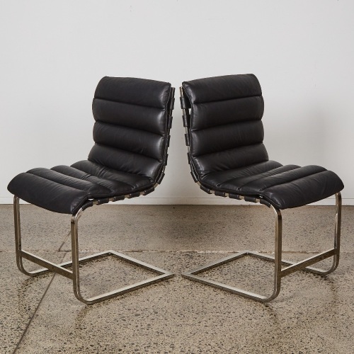A Pair of Oviedo Leather Chairs by Timothy Oulton for RH