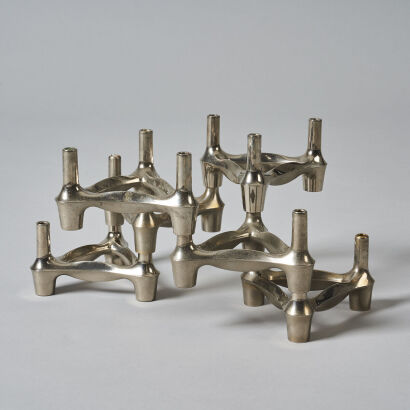A Set of Six BMF Nagel Candleholders