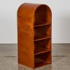 A Curved Wood Shelving Unit