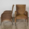 A pair of Rattan and Metal Armchairs - 2
