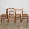 A Set Of Four Antique Chapel Chairs - 2