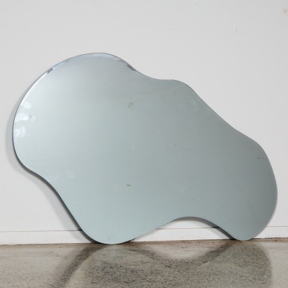 A Modern Biomorphic Full Legnth Wall Mirror with Bevelled Edges