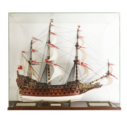 A Cased Model Ship Sovereign of the Seas