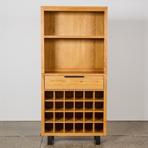 A Kitchen Storage Unit Made From Solid Oak