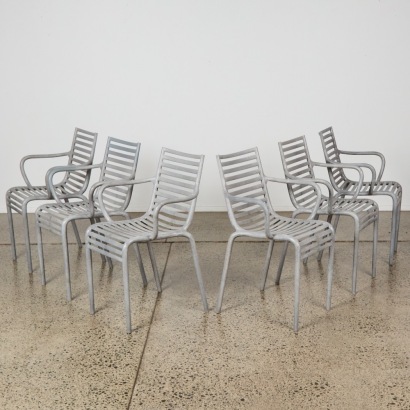 Suite of Six Pip-E Indoor/Outdoor Chairs by Starck Made in Italy