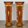 A Pair of French Empire Style Plinths with Faux Marble Tops