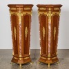 A Pair of French Empire Style Plinths with Faux Marble Tops - 2