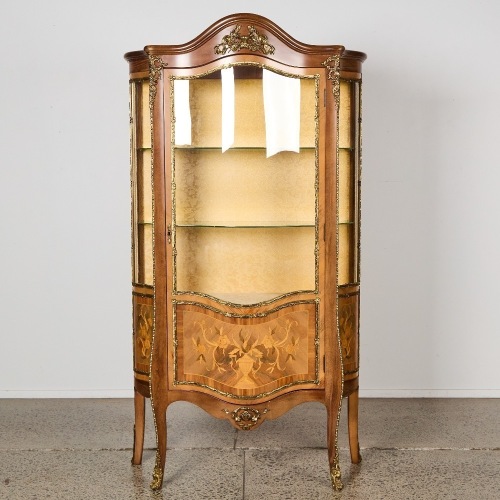 A French Baroque Style Glass Cabinet